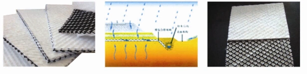 3D Composite Drainage HDPE Geonet 300GSM in Landfill Network