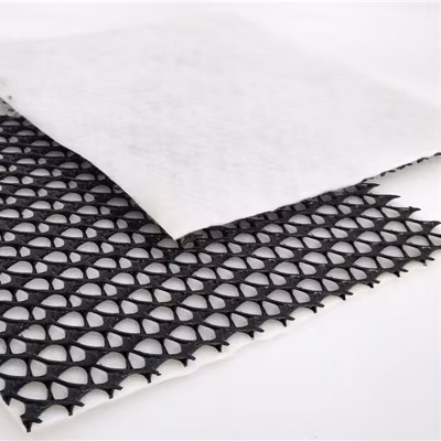 4mm 5mm 6mm 7.6mm 8mm 2D 3D Bi Tri Planaire Géocomposite HDPE Plastique Draine Geonet Composite Géotextile Net pour Égout Pluie Pluie Pluie Drainage Fabricant