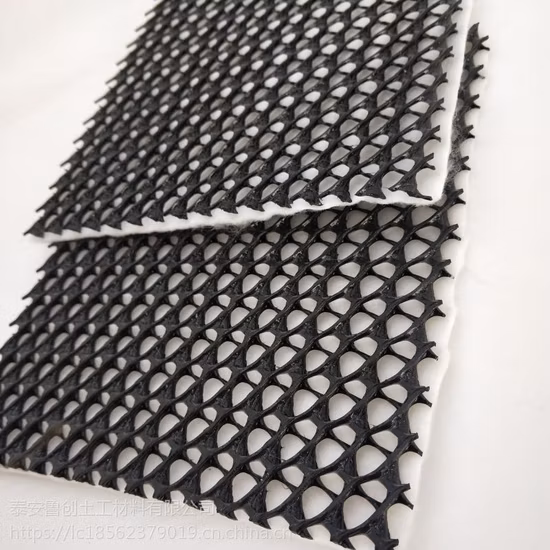 Géonet de drainage géocomposite de drainage 3D avec géotextile à fibres courtes